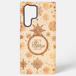 Radiant Golden Snowflake Elegance Samsung Galaxy Case