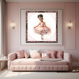 Radiant Grace: African American Ballerina (12) Poster