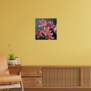 Radiant Grace:  Pink Lilies in Bloom Poster