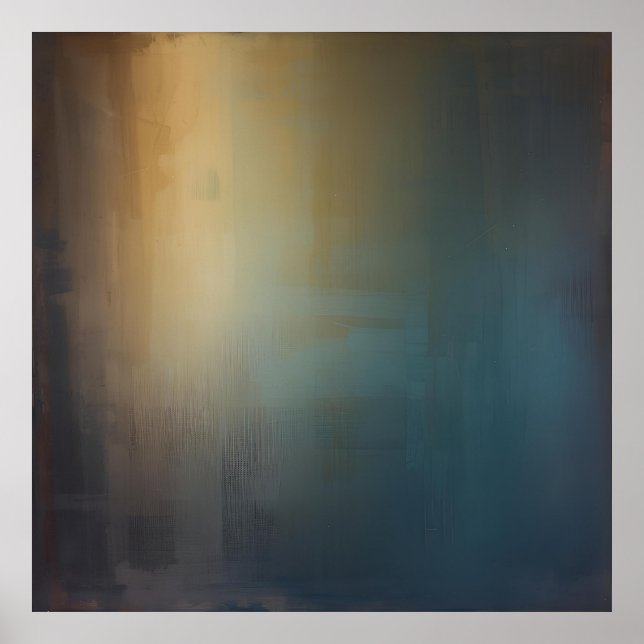 Radiant Gradient – Tranquil Abstract Canvas Wall A Poster (Front)