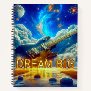 Radiant Guitar Dreamscape Scene Notebook