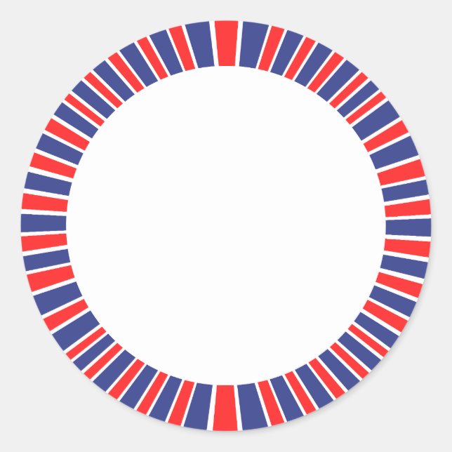 Radiant  Happy 4th of July Classic Round Sticker (Front)
