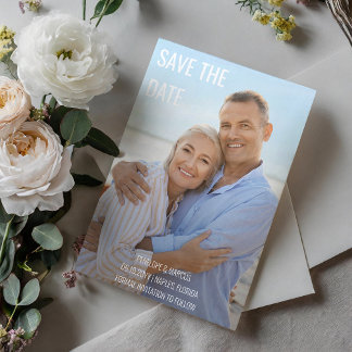 Radiant Happy Photo Wedding Save the Date Invitation