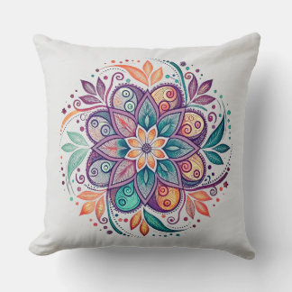 “Radiant Harmony Mandala" Cushion