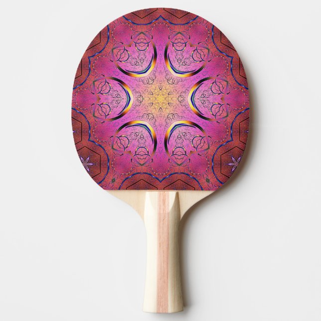 Radiant Heart Kaleidoscope  Ping Pong Paddle (Front)