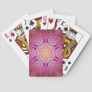 Radiant Heart Kaleidoscope Playing Cards