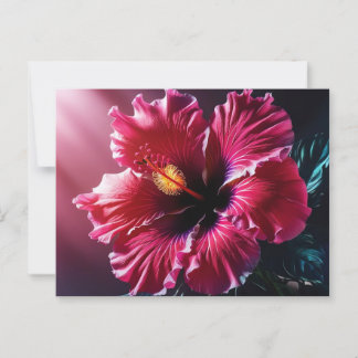 Radiant Hibiscus in Bloom Postcard