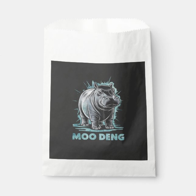 Radiant Hippo Moo Deng Favour Bags (Front)