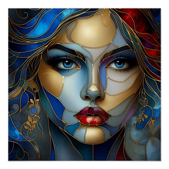 Radiant Innocence - Stained Glass Style Poster (Front)