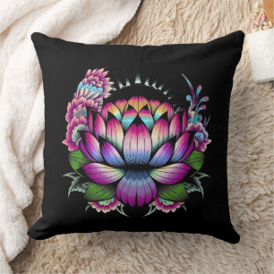 Radiant Lotus Blossom – Spiritual Harmony Cushion