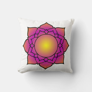 Radiant Lotus Flower Cushion