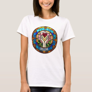 Radiant Love: A Faux Stained Glass Tribute to Mum T-Shirt
