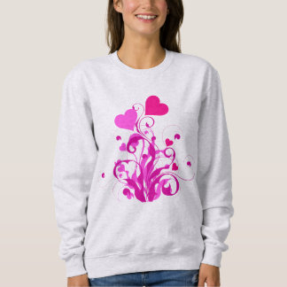 Radiant Love in Pink and Red Heartfelt Harmony Sweatshirt