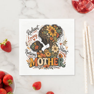 Radiant Loving Nurturing Mother day Napkin