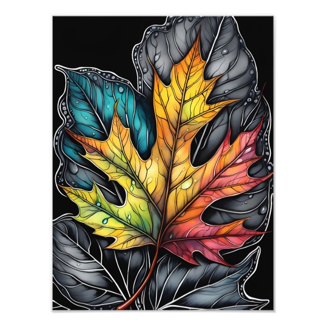  Radiant Maple Leaf Photo Print (Front)