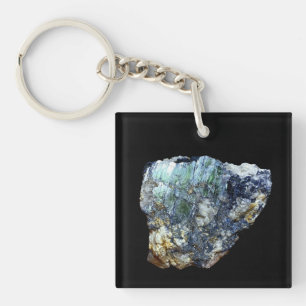 Radiant Mineral Vivianite Crystal Green Energy Key Ring