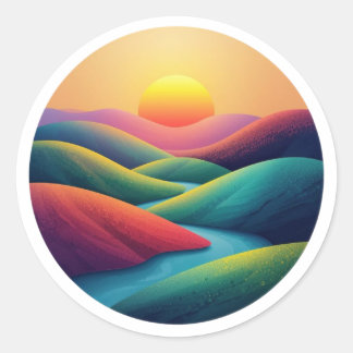 Radiant Morning Classic Round Sticker