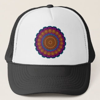 Radiant Neon Wreath Kaleidoscope Mandala Trucker Hat