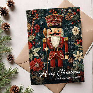 Radiant nostalgic Christmas nutcracker printable Holiday Card