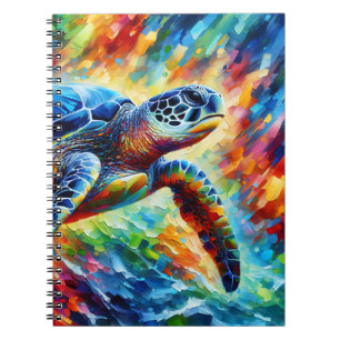 Radiant Ocean Turtle Notebook