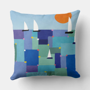 Radiant Ocean Voyage Cushion