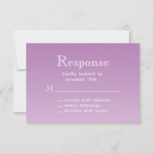 Radiant Orchid Butterfly RSVP Card