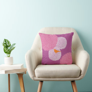 Radiant Orchid Chrysanthemum Modern Bird Pillow
