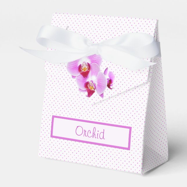 Radiant Orchid Closeup Photograph Favour Box (Front Side)