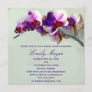 Radiant Orchid Painting Bridal Shower Invitation