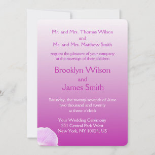 Radiant Orchid Wedding Invitations