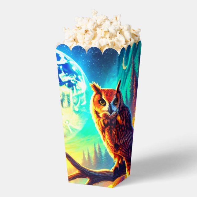 Radiant Owl Cosmic Scene Favour Box (Popped)