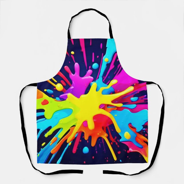 Radiant Paint Explosion Apron (Front)