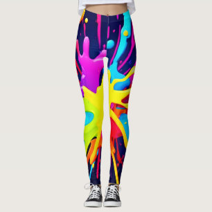 Radiant Paint Explosion Leggings