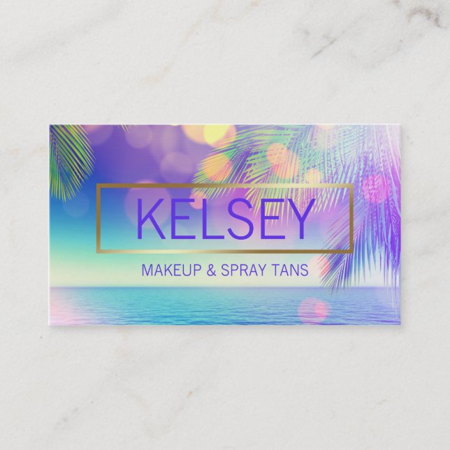Radiant Palm Tree Business Card (Front)