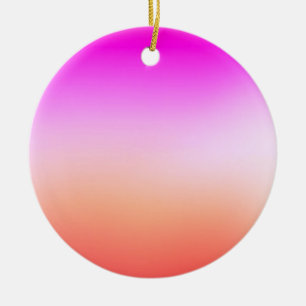 Radiant Pastel Sunset Gradient Ceramic Tree Decoration