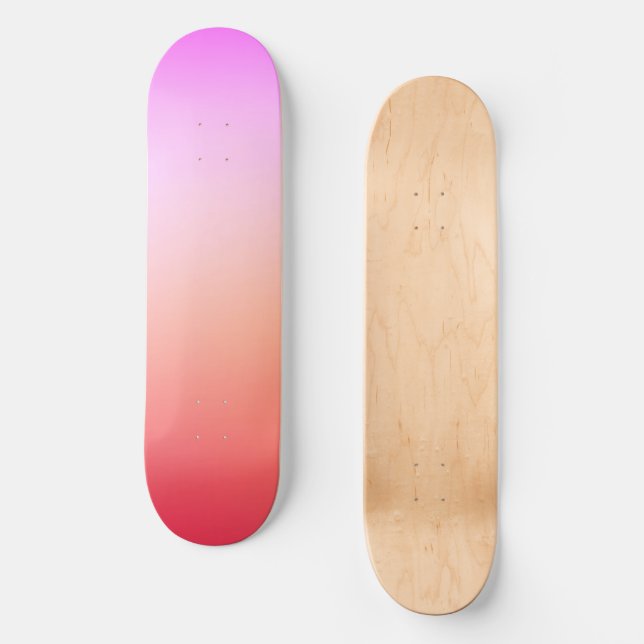 Radiant Pastel Sunset Gradient Skateboard (Front)