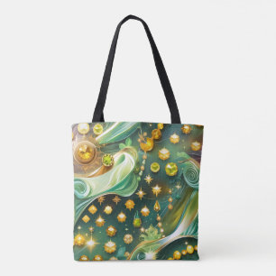 Radiant Peridot Citrine Lunar Glow Tote Bag