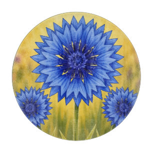 Radiant Petal: Cornflower Blue Cutting Board
