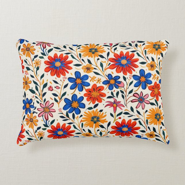 Radiant Petal Path Accent Pillow (Front)