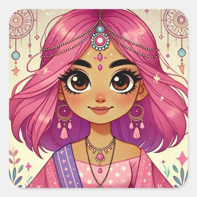 Radiant Pink Dream Aura Sticker Sheet (Front)