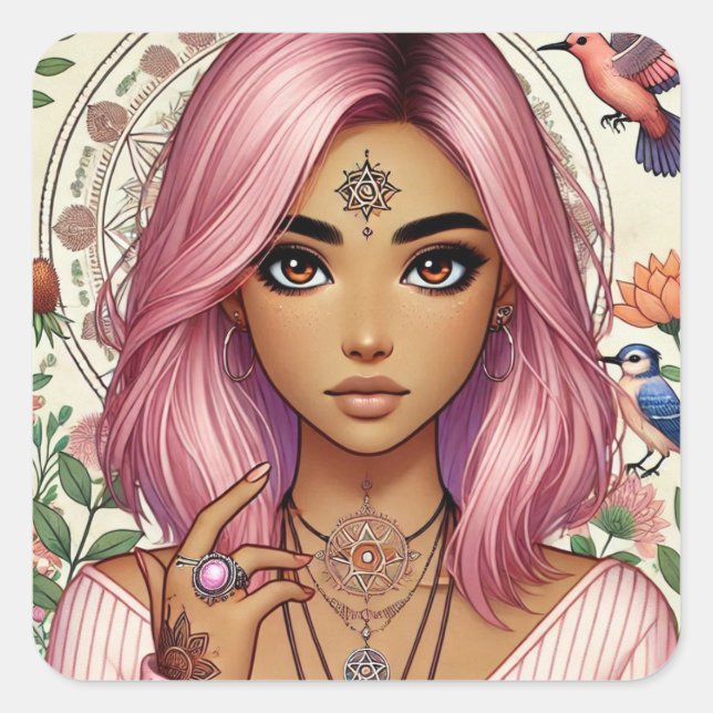 Radiant Pink Dream Aura Sticker Sheet (Front)