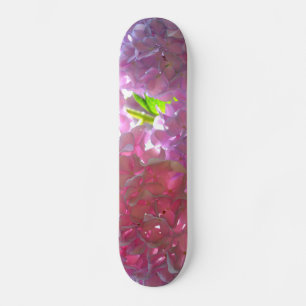 Radiant Pink Hydrangeas, pink flowers pink flowers Skateboard