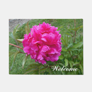 Radiant Pink Peony Doormat
