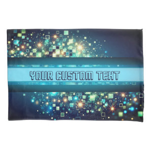 Radiant Pixel Bokeh Pillowcase