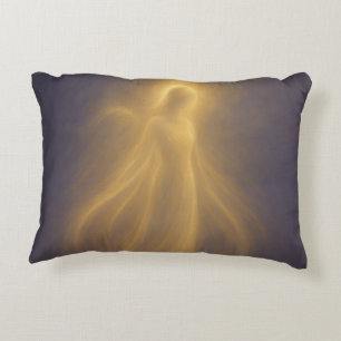 Radiant Presence Angel of Golden Light Decorative Cushion