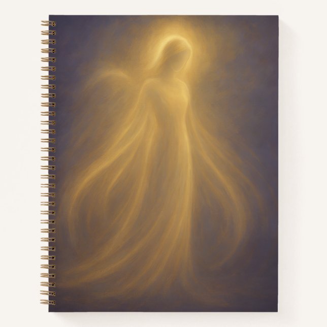 Radiant Presence Angel of Golden Light Inspiration Notebook (Front)