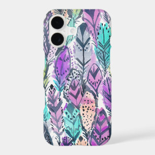 Radiant Purple Boho Feathers