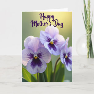 Radiant Purple Mothers Day Card