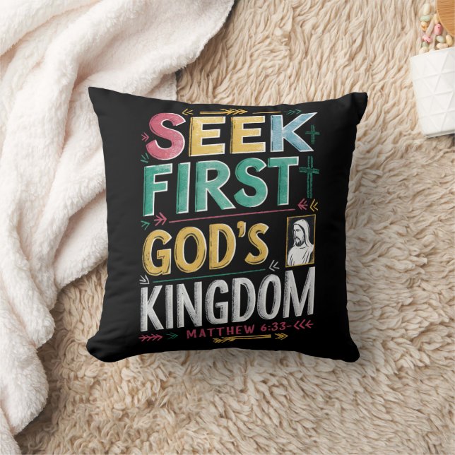 Radiant Pursuit of God: Seek First Gods Kingdom Cushion (Blanket)