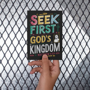 Radiant Pursuit of God: Seek First Gods Kingdom Postcard